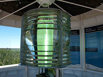 The light at West Point Lighthouse and Inn